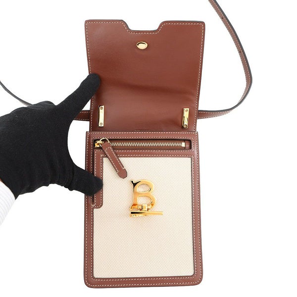 バーバリー ショルダーバッグ ロビン キャンバス レザー 8031649 BURBERRY