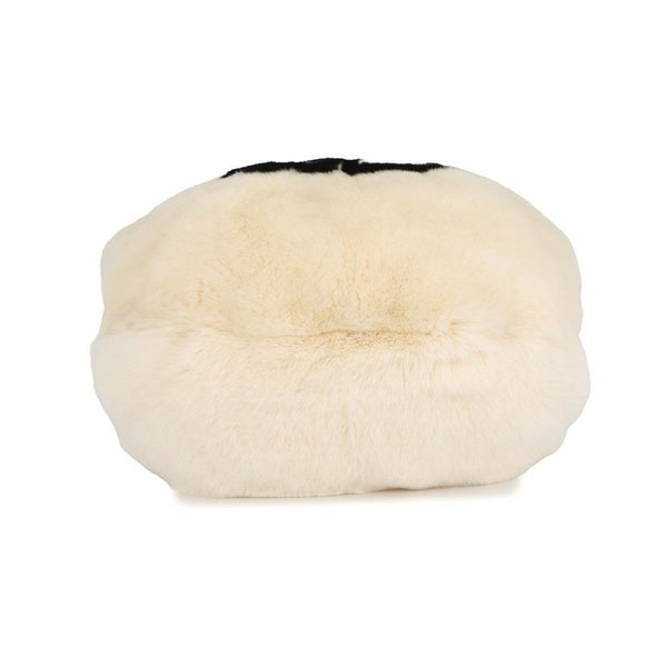 シャネル チェーンショルダーバッグ ラパン A17714 CHANEL 白 ファーアームウォーマー