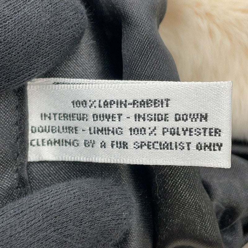 シャネル チェーンショルダーバッグ ラパン A17714 CHANEL 白 ファーアームウォーマー