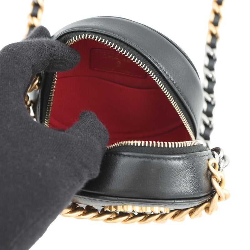 シャネル チェーンショルダーバッグ シャネル19 マトラッセ ココマーク ラムスキン AP0945 CHANEL 黒