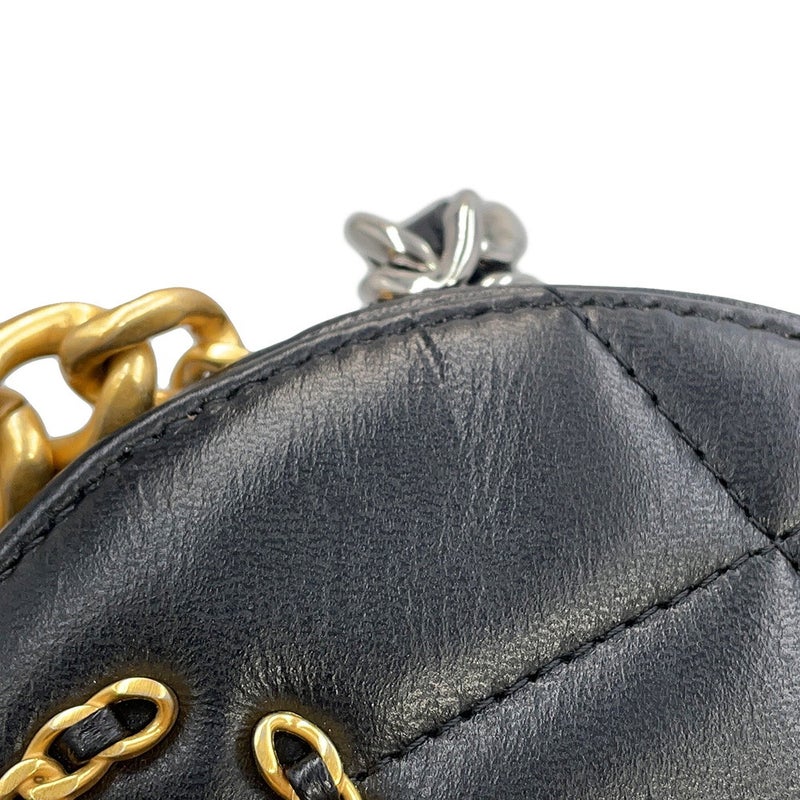 シャネル チェーンショルダーバッグ シャネル19 マトラッセ ココマーク ラムスキン AP0945 CHANEL 黒