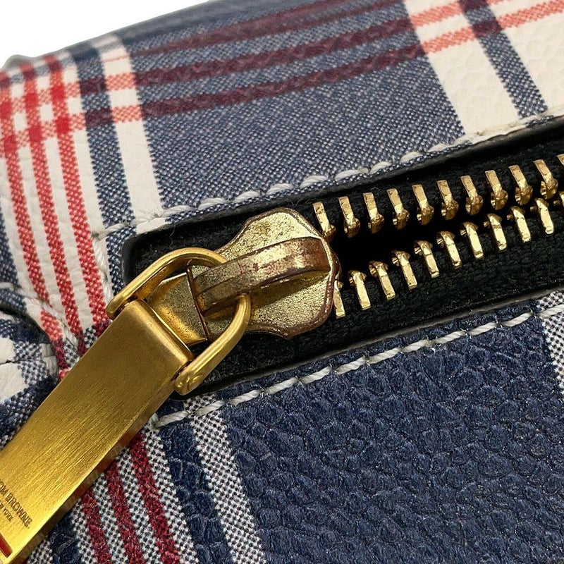 トムブラウン ハンドバッグ HECTOR ヘクター チェック柄 レザー THOM BROWNE 犬 ダックスフント アニマルバッグ