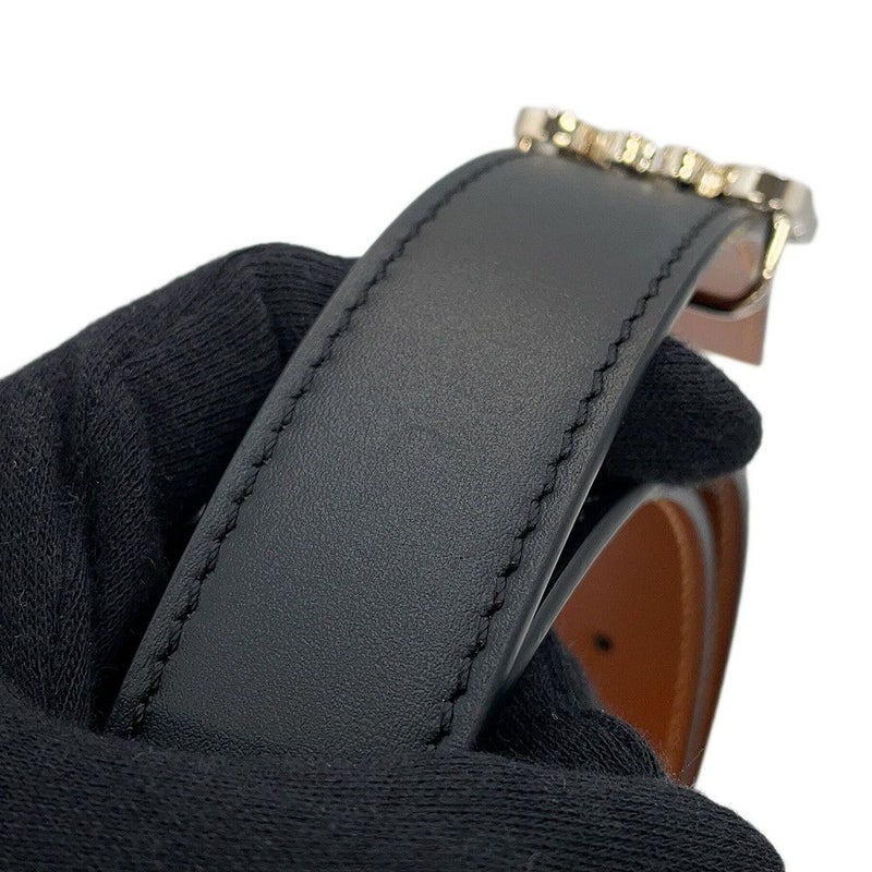 ロエベ ベルト ゲート アナグラム リバーシブル サイズ75 E821Z26X03 LOEWE 黒