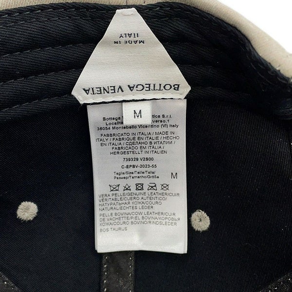 ボッテガヴェネタ キャップ フランネルプリント ヌバックレザー 739329 BOTTEGA VENETA