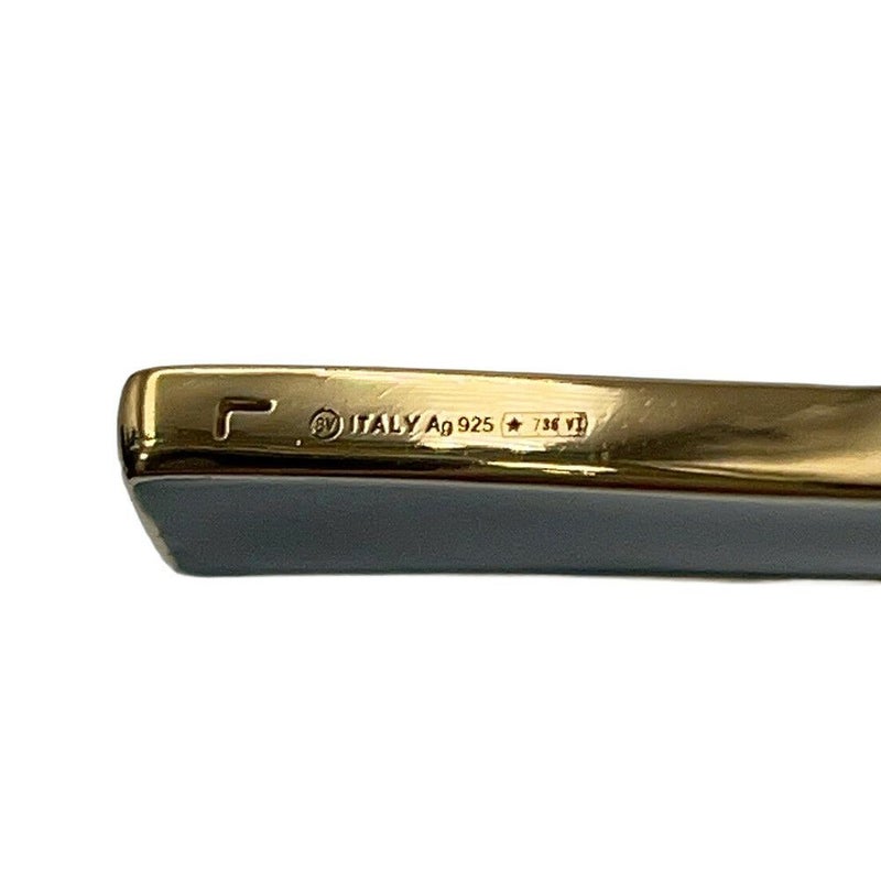 ボッテガヴェネタ ブレスレット カーブ カフ バングル Ag925 エナメル サイズL 741013 BOTTEGA VENETA アクセサリー