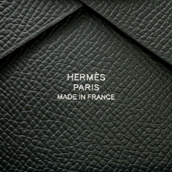 エルメス コインケース カルヴィ デュオ ヴェールマングローブ/シルバー金具 エプソン K刻印 財布