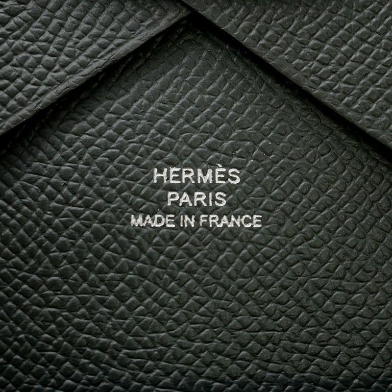 エルメス コインケース カルヴィ デュオ ヴェールマングローブ/シルバー金具 エプソン K刻印 財布