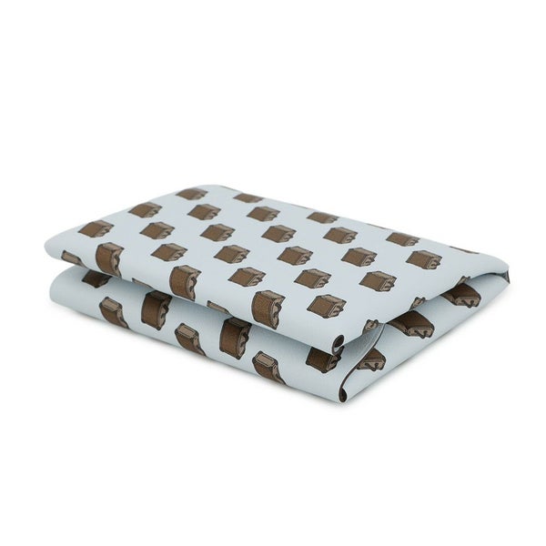 エルメス コインケース カルヴィ デュオ バッグモチーフ ブルーブリュム/シルバー金具 スイフト K刻印