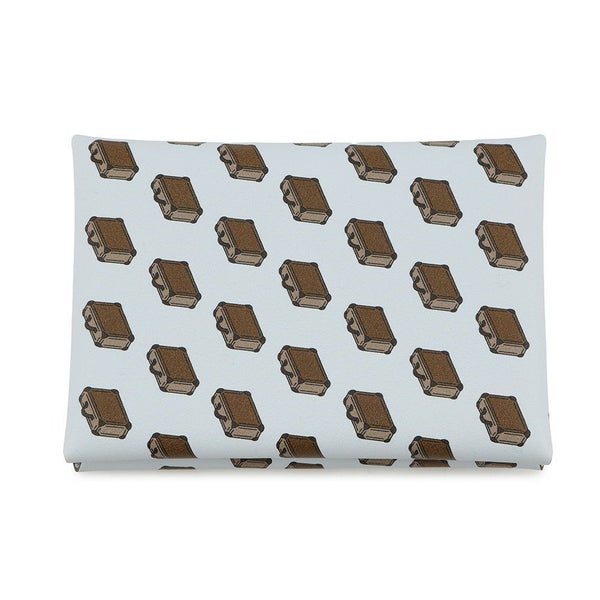 エルメス コインケース カルヴィ デュオ バッグモチーフ ブルーブリュム/シルバー金具 スイフト K刻印