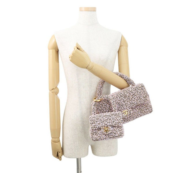 シャネル ハンドバッグ 親子バッグ ココマーク ツイード CHANEL バッグ