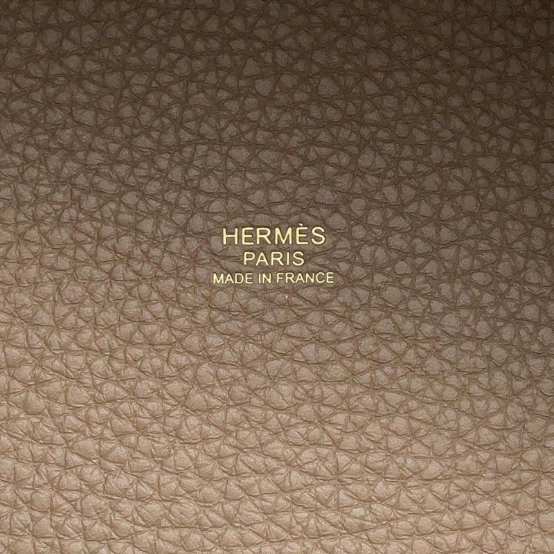 エルメス ハンドバッグ ピコタンロックMM エトゥープ/ゴールド金具 トリヨンクレマンス W刻印