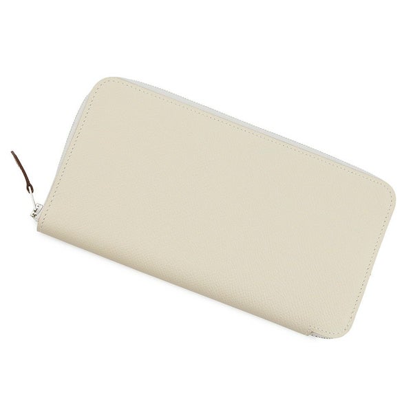 エルメス 長財布 アザップロング シルクイン クレ/シルバー金具 エプソン W刻印 財布