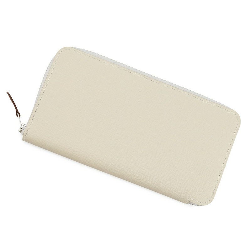 エルメス 長財布 アザップロング シルクイン クレ/シルバー金具 エプソン W刻印 財布