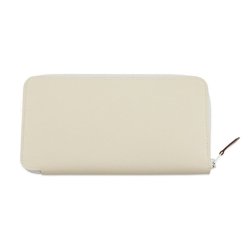 エルメス 長財布 アザップロング シルクイン クレ/シルバー金具 エプソン W刻印 財布