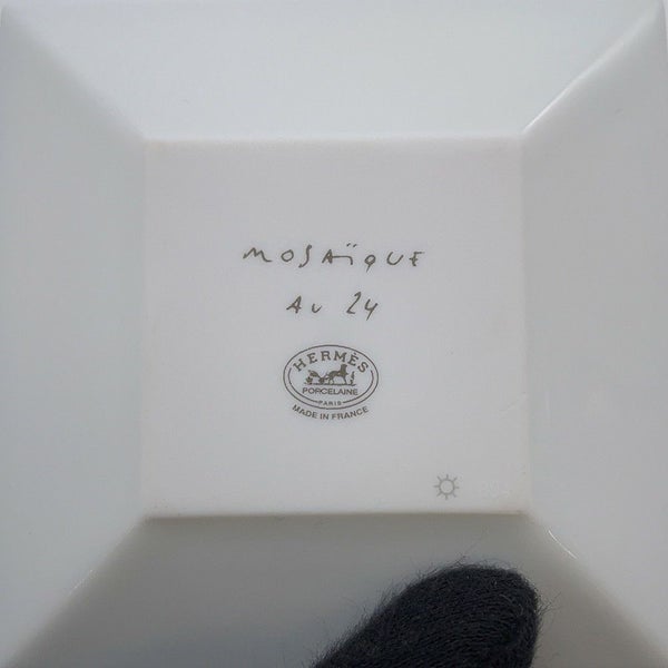 エルメス プレート ポーセリン モザイク 24 ヴァンキャトル プチカレ HERMES 食器 皿 トレー 陶器