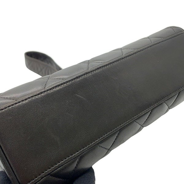 シャネル ショルダーバッグ ココマーク マトラッセ ラムスキン CHANEL ワンショルダー 黒