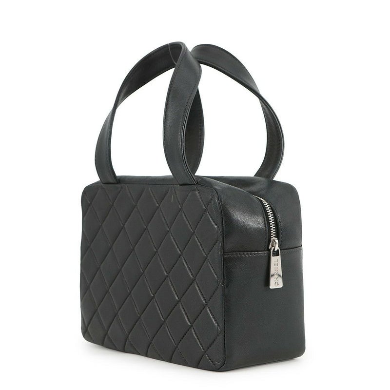 シャネル ハンドバッグ ココマーク ラムスキン CHANEL 黒