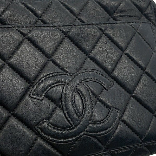 シャネル ハンドバッグ ココマーク ラムスキン CHANEL 黒