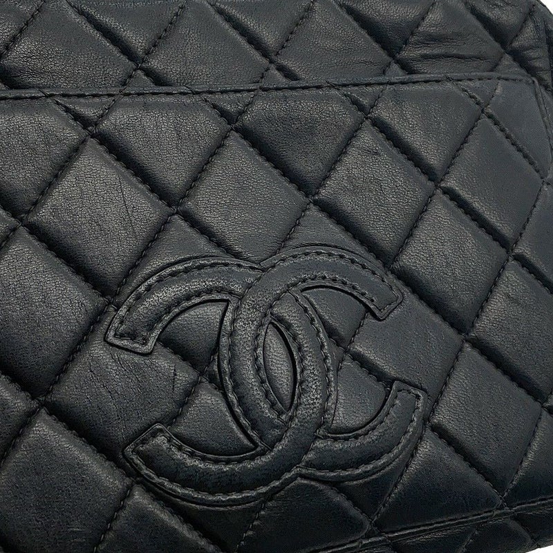 シャネル ハンドバッグ ココマーク ラムスキン CHANEL 黒
