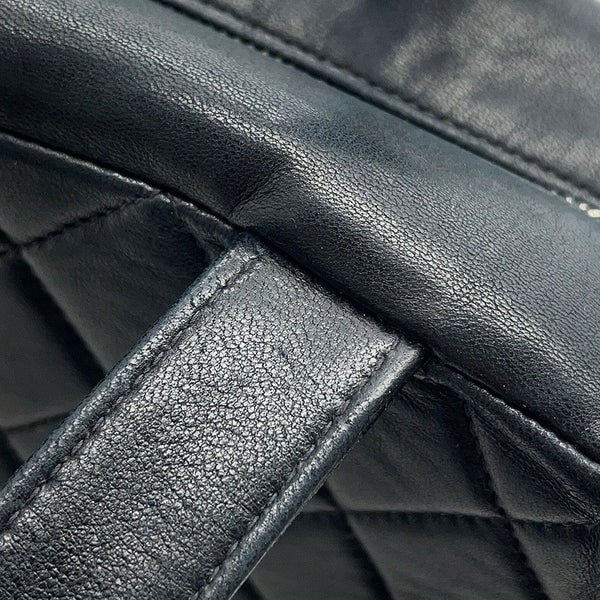 シャネル ハンドバッグ ココマーク ラムスキン CHANEL 黒