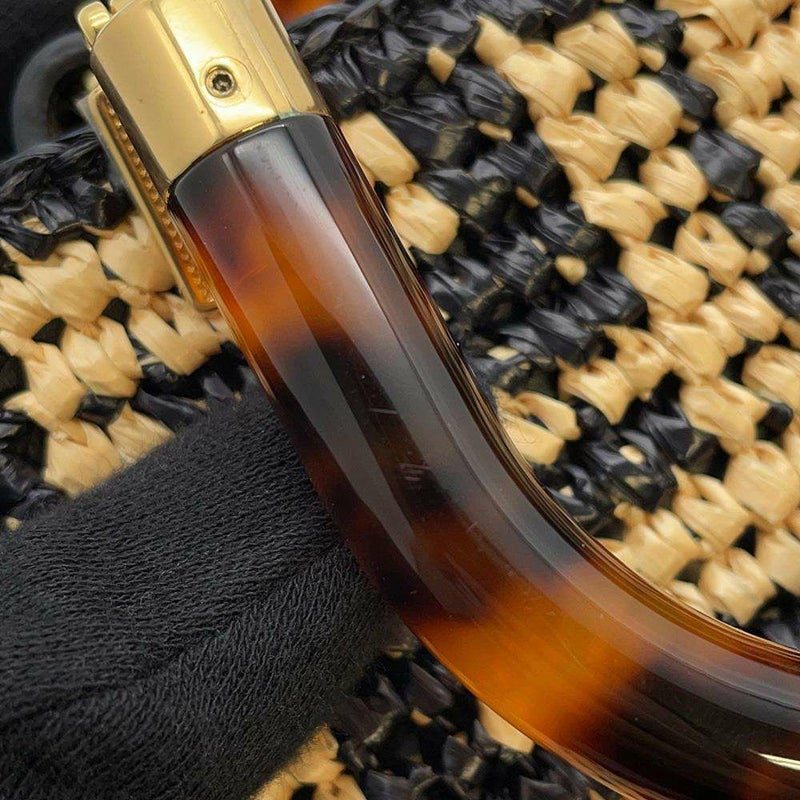 フェンディ ハンドバッグ サンシャイン ショッパー ミニ ラフィア 8BS051 2wayショルダーバッグ 黒