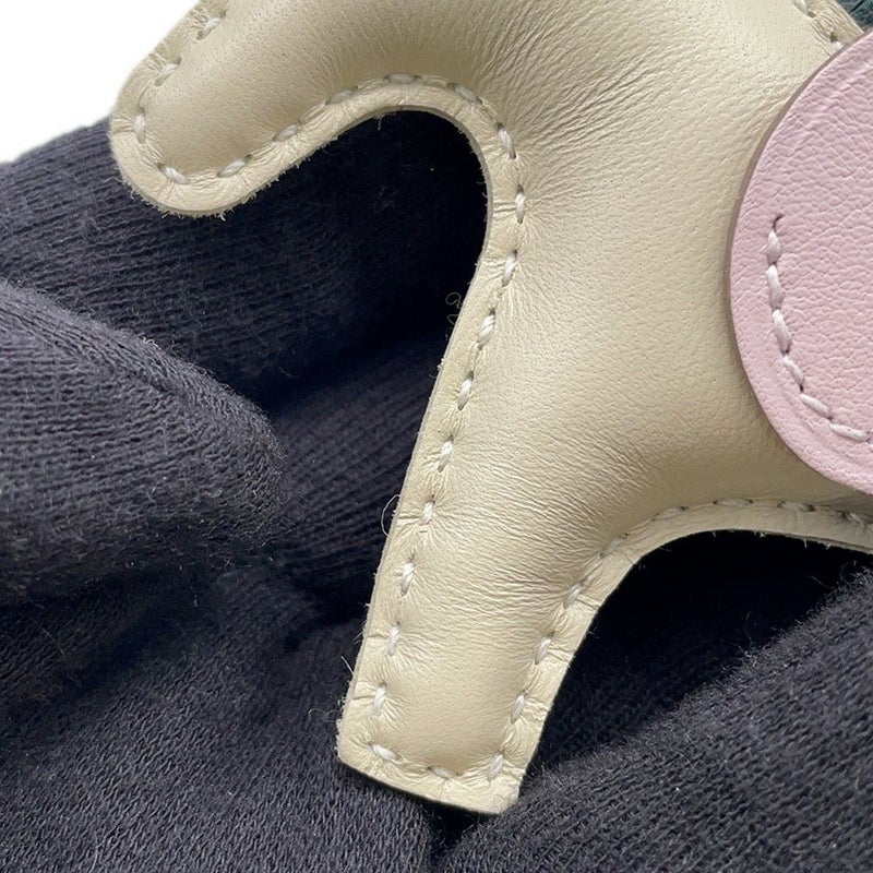 エルメス バッグチャーム ロデオPM ペガサス クレ/ローズサクラ/ヴェールシプレ ラムスキン U刻印