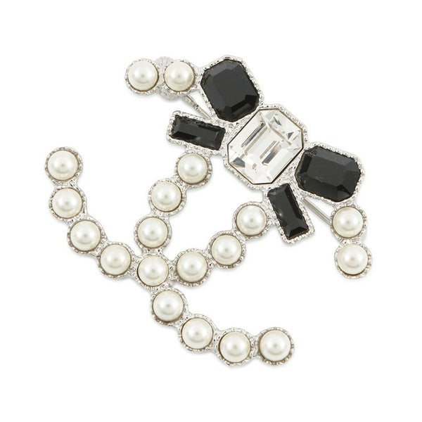 シャネル ブローチ ココマーク リボン フェイクパール ラインストーン E23 K CHANEL アクセサリー