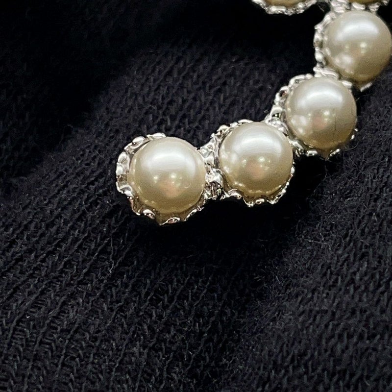 シャネル ブローチ ココマーク リボン フェイクパール ラインストーン E23 K CHANEL アクセサリー