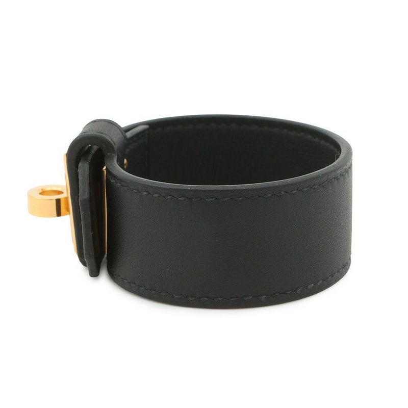 エルメス ブレスレット ケリーツイスト PM ブラック/ゴールド金具 スイフト B刻印 サイズT2 黒 ソルド品