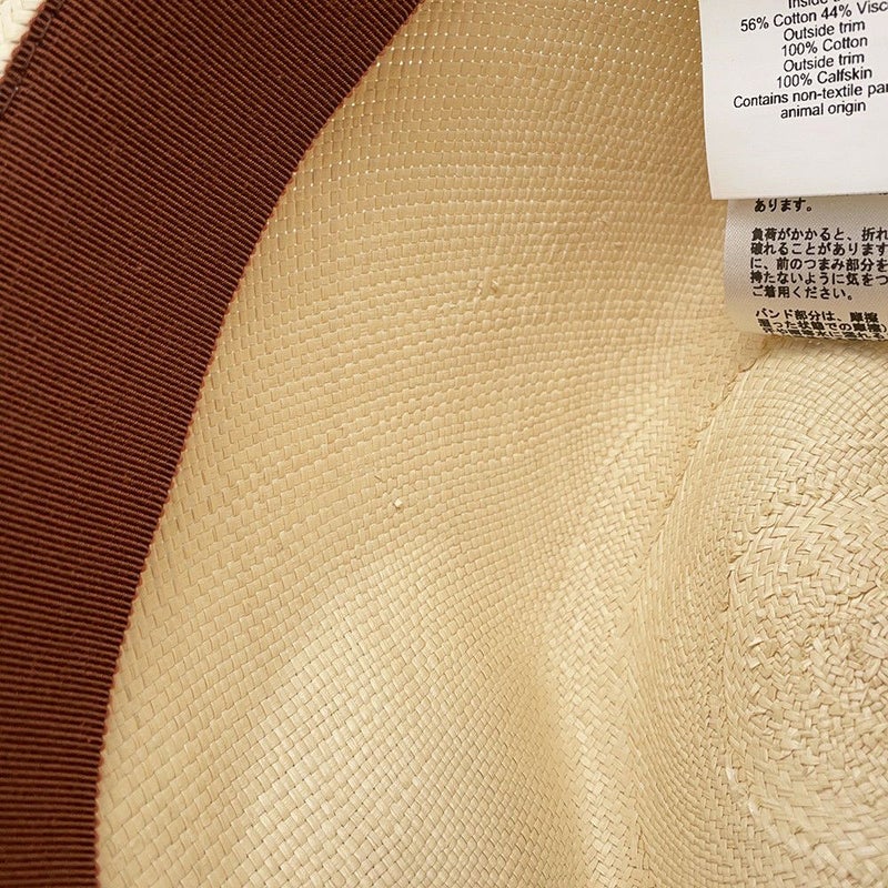 エルメス ハット リオ H カット ハット 藁 サイズ59 HERMES 帽子 メンズ