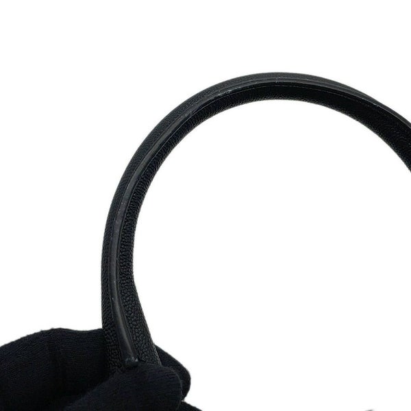 シャネル チェーンショルダーバッグ ココマーク マトラッセ ボーリングバッグ キャビアスキン AS3893 CHANEL 黒