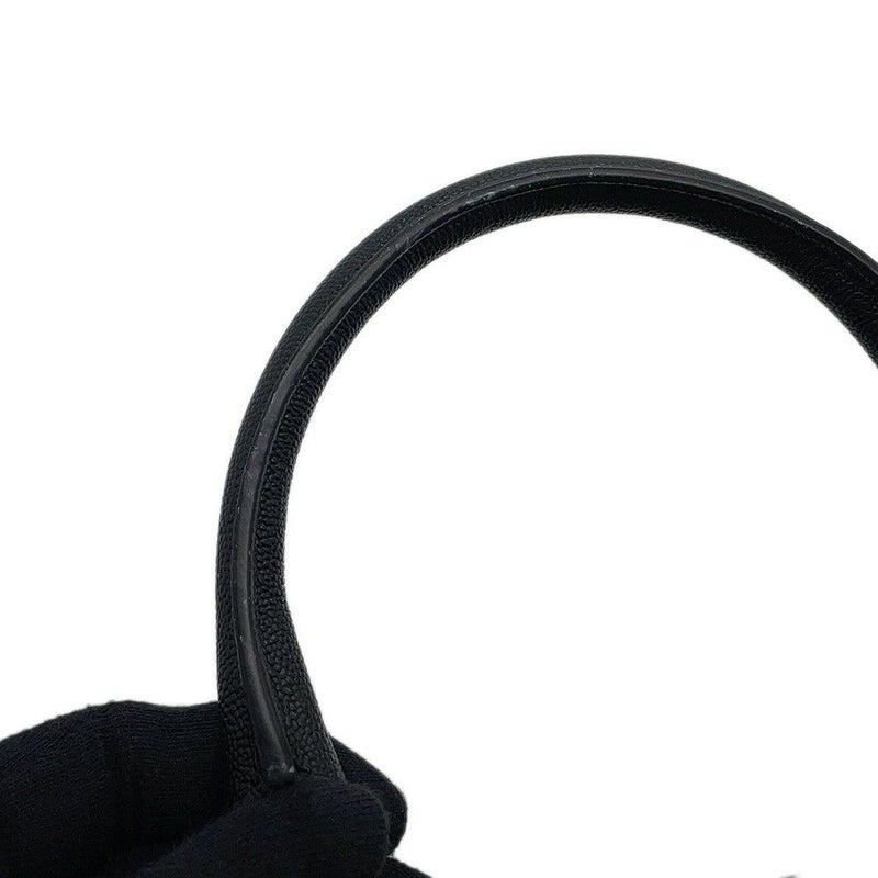 シャネル チェーンショルダーバッグ ココマーク マトラッセ ボーリングバッグ キャビアスキン AS3893 CHANEL 黒