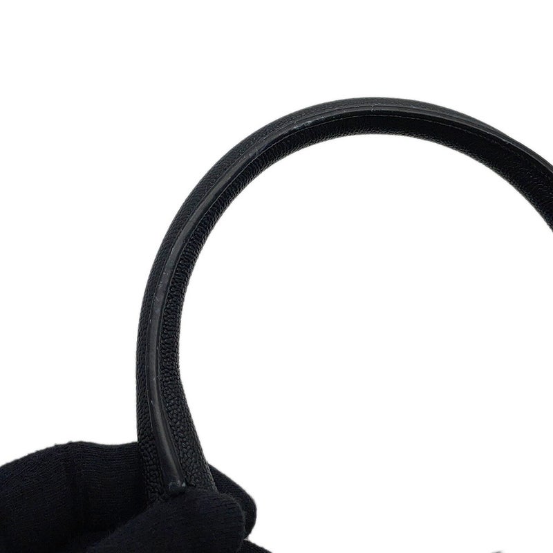 シャネル チェーンショルダーバッグ ココマーク マトラッセ ボーリングバッグ キャビアスキン AS3893 CHANEL 黒