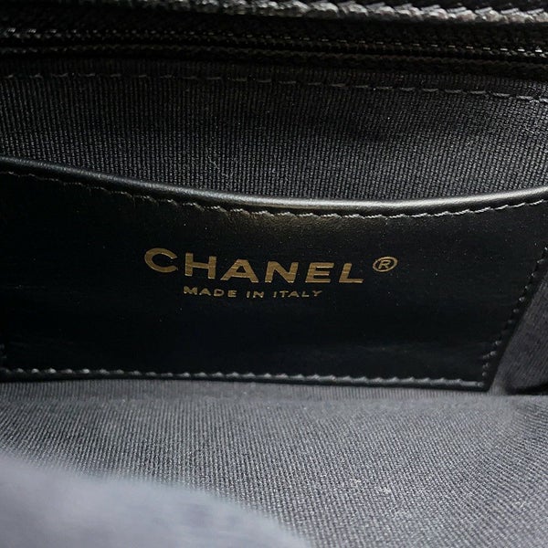 シャネル チェーンショルダーバッグ ココマーク マトラッセ ボーリングバッグ キャビアスキン AS3893 CHANEL 黒