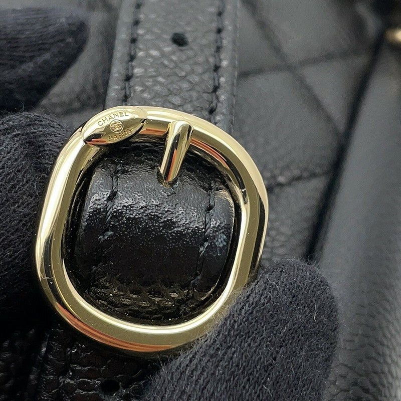 シャネル リュック マトラッセ ココマーク キャビアスキン AS3860 CHANEL バックパック バッグ 黒