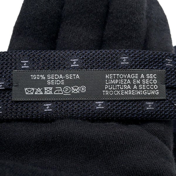 エルメス ネクタイ グルナディーヌH ブラック/グレー シルク HERMES メンズ タイ