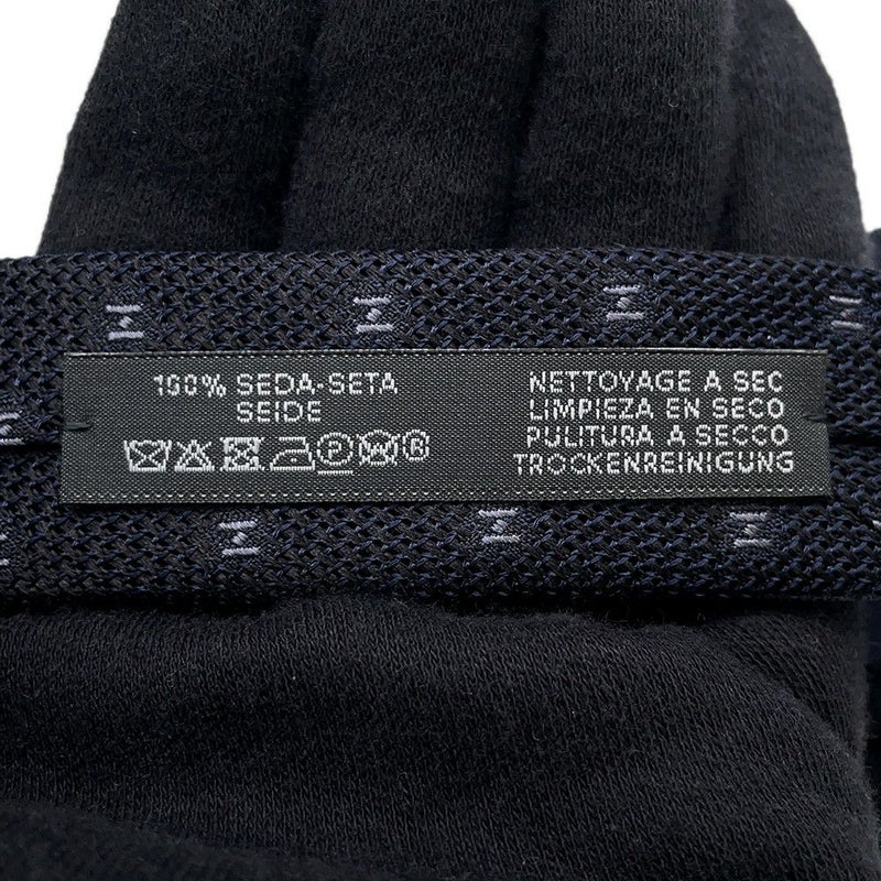 エルメス ネクタイ グルナディーヌH ブラック/グレー シルク HERMES メンズ タイ