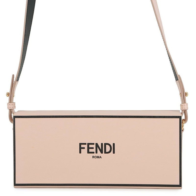 フェンディ ショルダーバッグ ボックス オリゾンタル ロゴ  レザー 8BT340 FEND 2wayショルダーバッグ