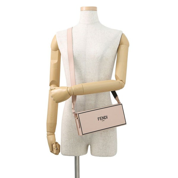 フェンディ ショルダーバッグ ボックス オリゾンタル ロゴ  レザー 8BT340 FEND 2wayショルダーバッグ