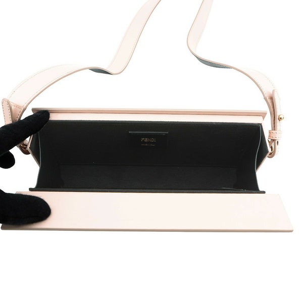 フェンディ ショルダーバッグ ボックス オリゾンタル ロゴ  レザー 8BT340 FEND 2wayショルダーバッグ