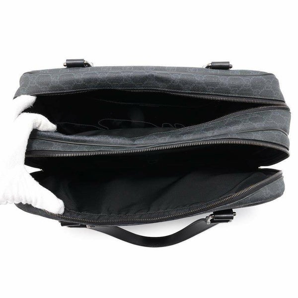 グッチ ビジネスバッグ GGスプリーム ブリーフケース PVC/レザー 322074 GUCCI ハンドバッグ 黒 キャリーオンバッグ