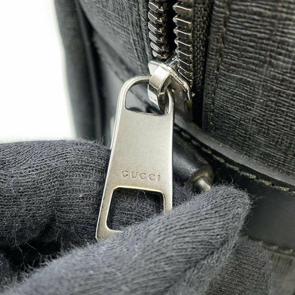 グッチ ビジネスバッグ GGスプリーム ブリーフケース PVC/レザー 322074 GUCCI ハンドバッグ 黒 キャリーオンバッグ