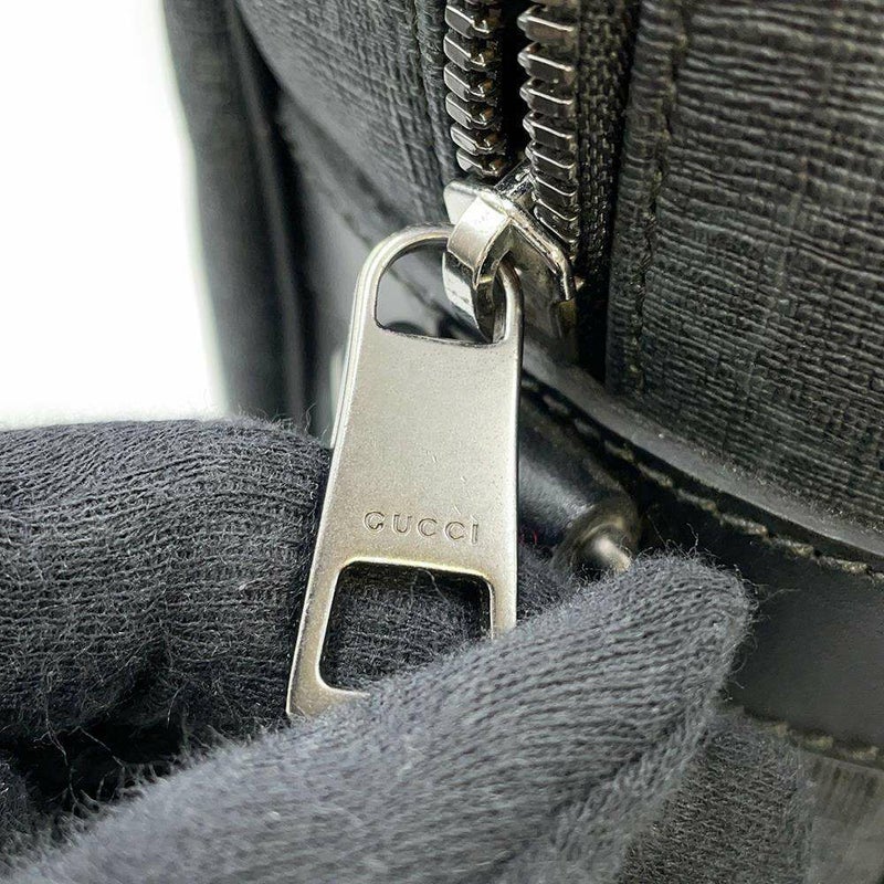 グッチ ビジネスバッグ GGスプリーム ブリーフケース PVC/レザー 322074 GUCCI ハンドバッグ 黒 キャリーオンバッグ