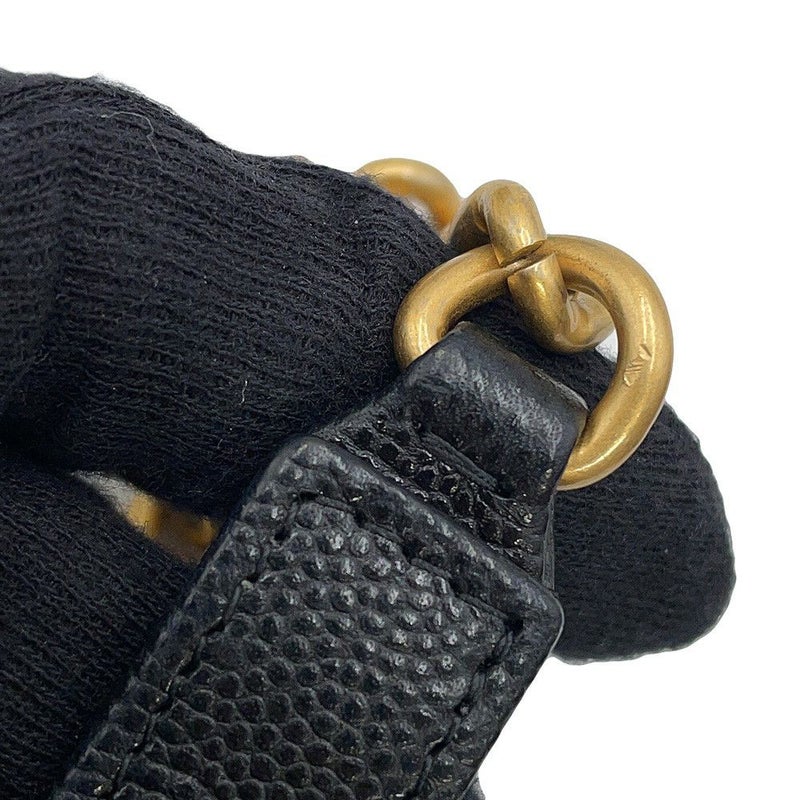 シャネル チェーンウォレット ボーイシャネル マトラッセ ココマーク キャビアスキン AP1117 CHANEL 財布 黒