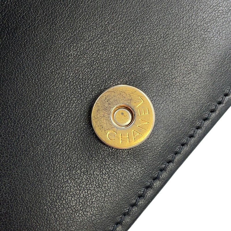 シャネル チェーンウォレット ボーイシャネル マトラッセ ココマーク キャビアスキン AP1117 CHANEL 財布 黒