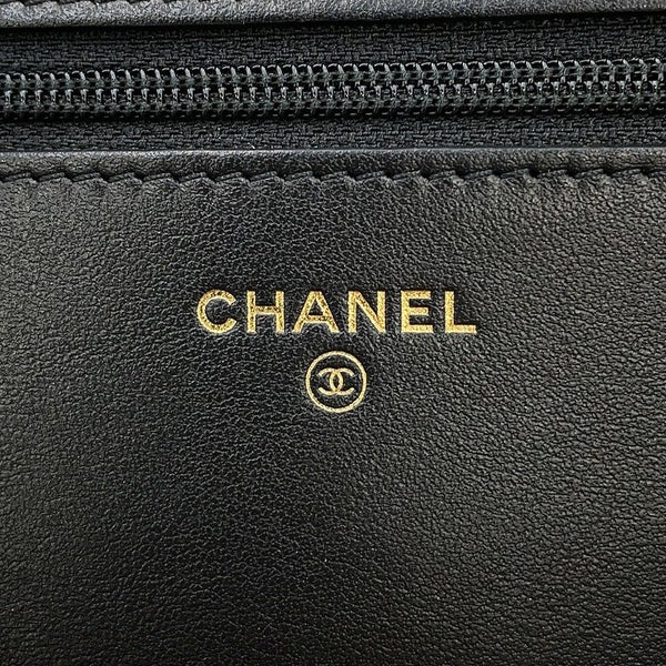 シャネル チェーンウォレット ボーイシャネル マトラッセ ココマーク キャビアスキン AP1117 CHANEL 財布 黒