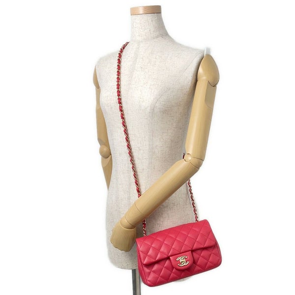 シャネル チェーンショルダーバッグ ミニ マトラッセ 20 ココマーク ラムスキン A69900 CHANEL