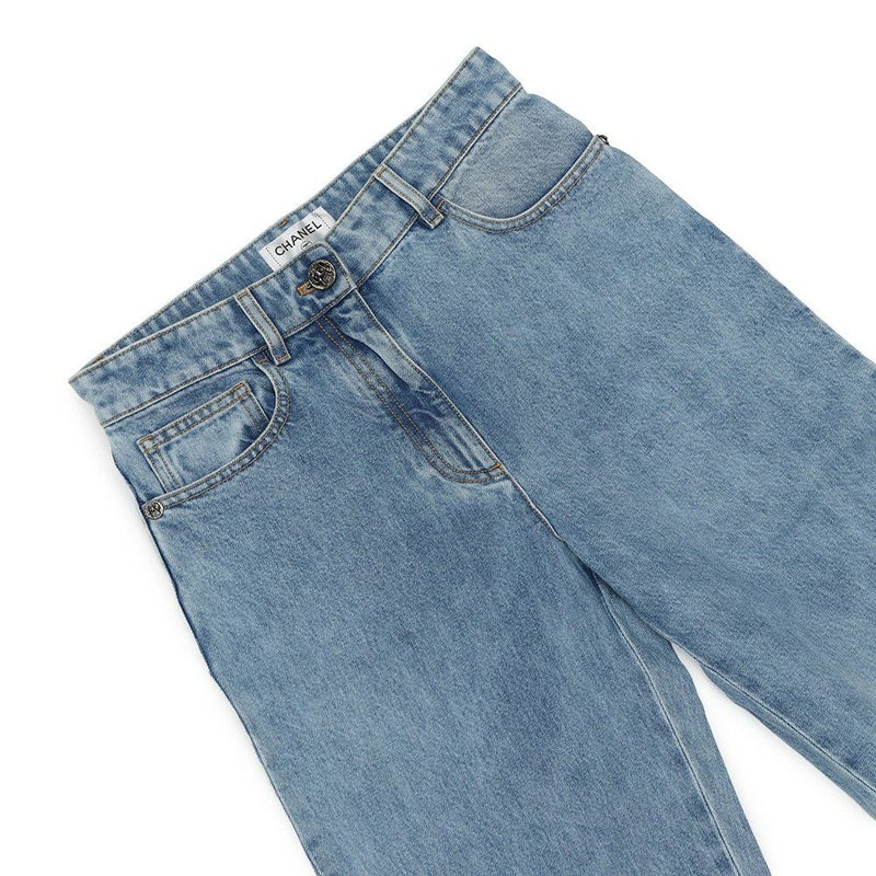 シャネル パンツ リボン デニム レディースサイズ34 P80580 CHANEL ボトムス