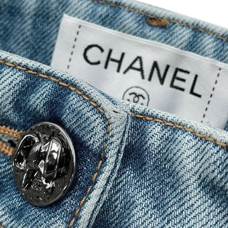 シャネル パンツ リボン デニム レディースサイズ34 P80580 CHANEL ボトムス