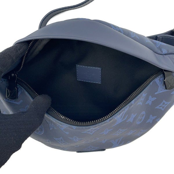 ルイヴィトン ボディバッグ モノグラム・シャドウ ディスカバリー・バムバッグPM M45729 ウエストバッグ 黒 ブラック